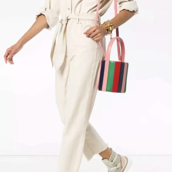 Staud Handbags - Staud Bissett rainbow stripe bucket bag